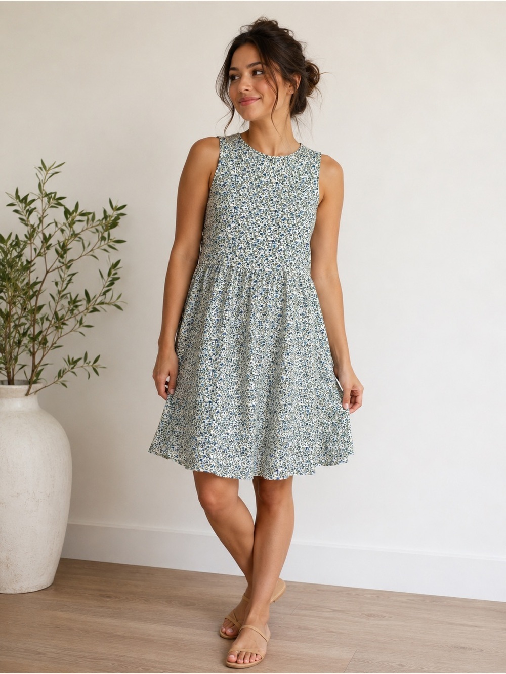 H&M floral sleeveless dress 4